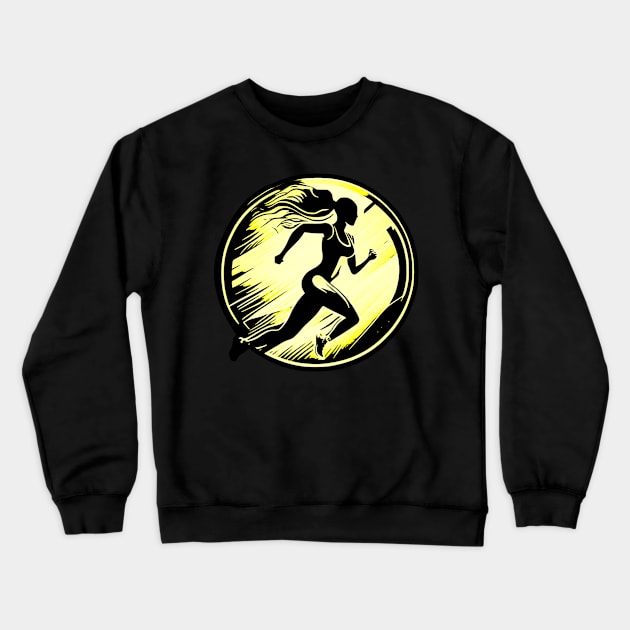 Female Runner Crewneck Sweatshirt by Embrace Masculinity